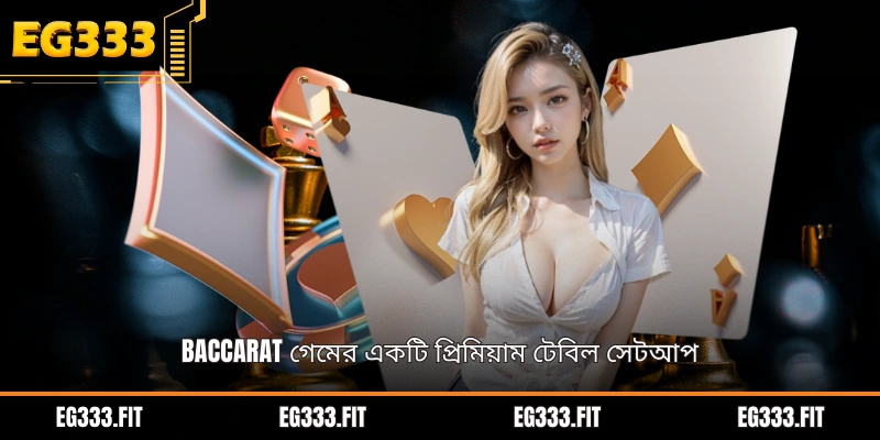 Baccarat গেমের একটি প্রিমিয়াম টেবিল সেটআপ
