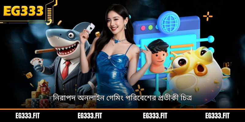 নিরাপদ অনলাইন গেমিং পরিবেশের প্রতীকী চিত্র