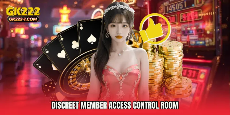 Discreet member access control room